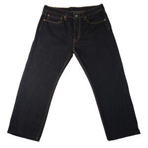 Altered Custom Levi Strauss 505 Mens Black Straight Fit Jeans Size‎ 34x24